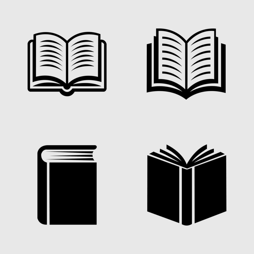 Book Silhouettes Set vector