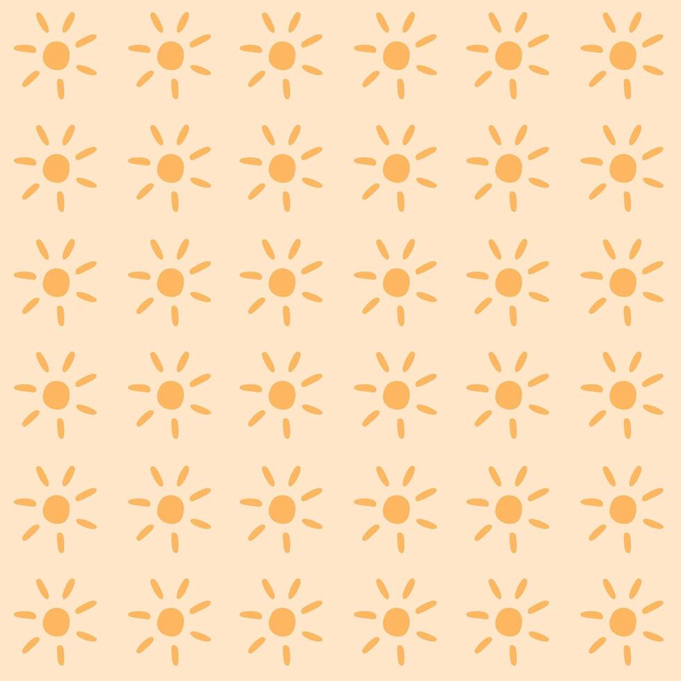 Sun yellow seamless pattern.Background or wallpaper.Summertime or boho sunset fabric.Surface design for textile.Decoration ornament.Repeat tile.Wrapping paper. vector