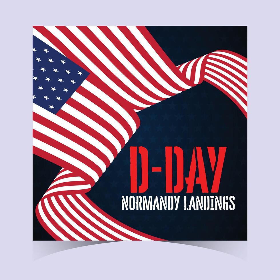 Clean and Modern D Day Commemoration Poster Banner vector