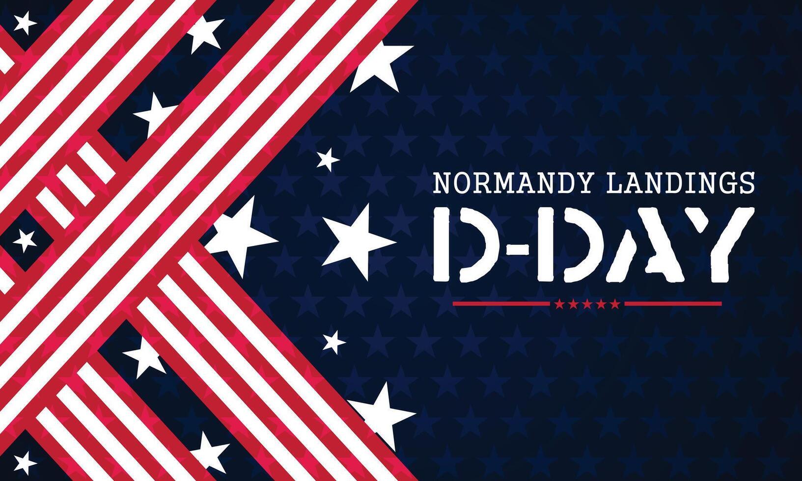 Red D Day Grunge Background with Typography Banner vector