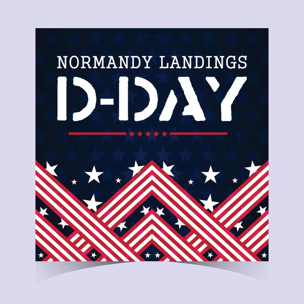 Chevron Patterned D Day Poster Banner vector