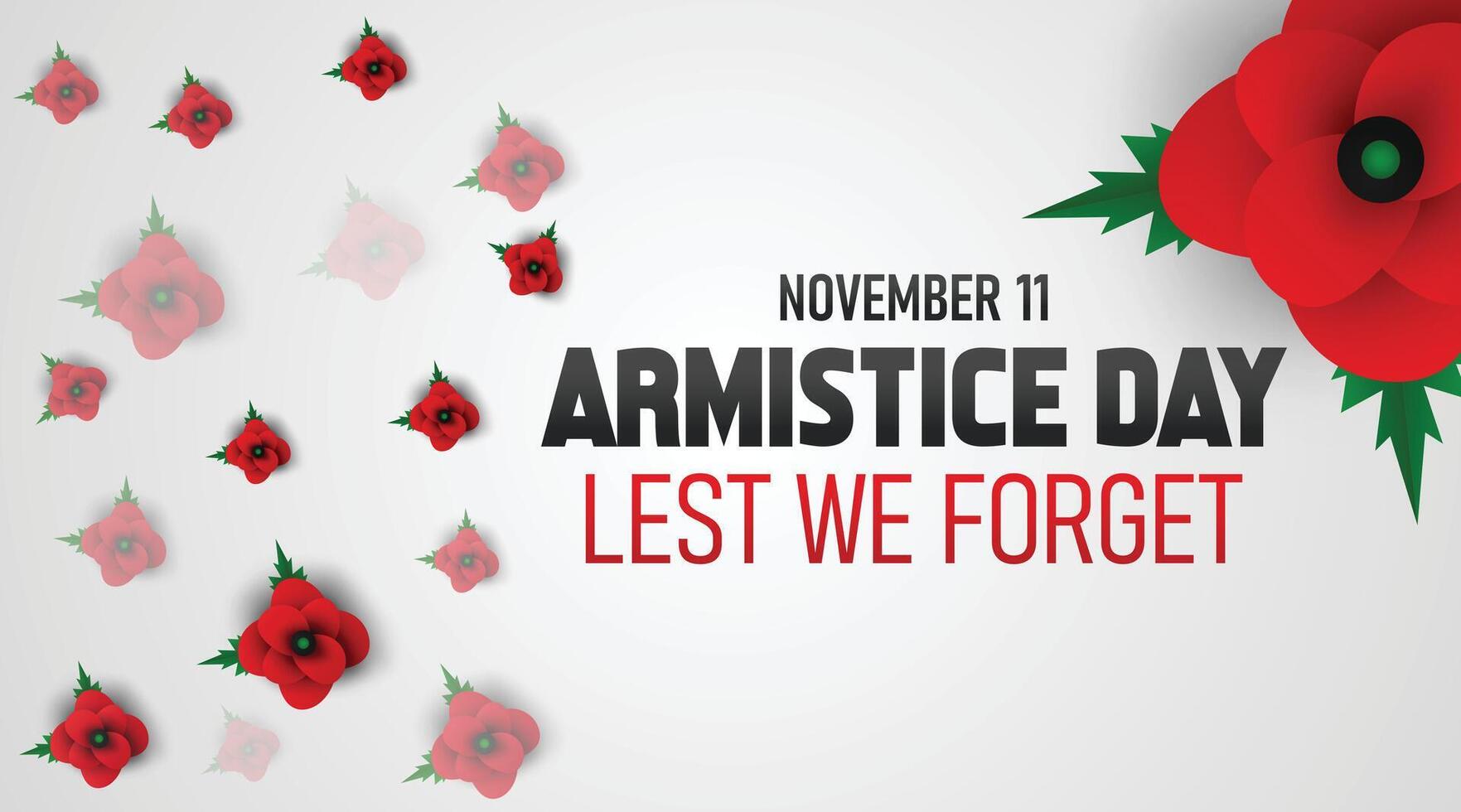 Soft Remembrance Day Layout with Scattered Poppies vector