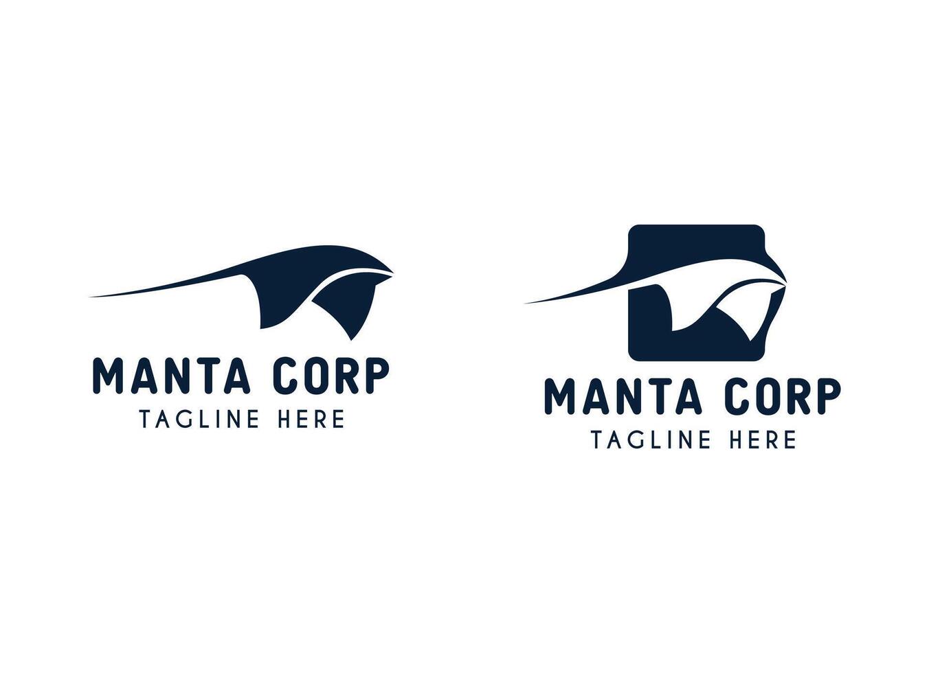 Modern Manta Ray Logo Design, Ocean Inspired Business Emblem vector