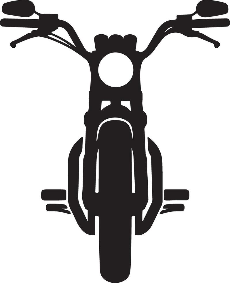Simple Black Motorcycle Icon vector