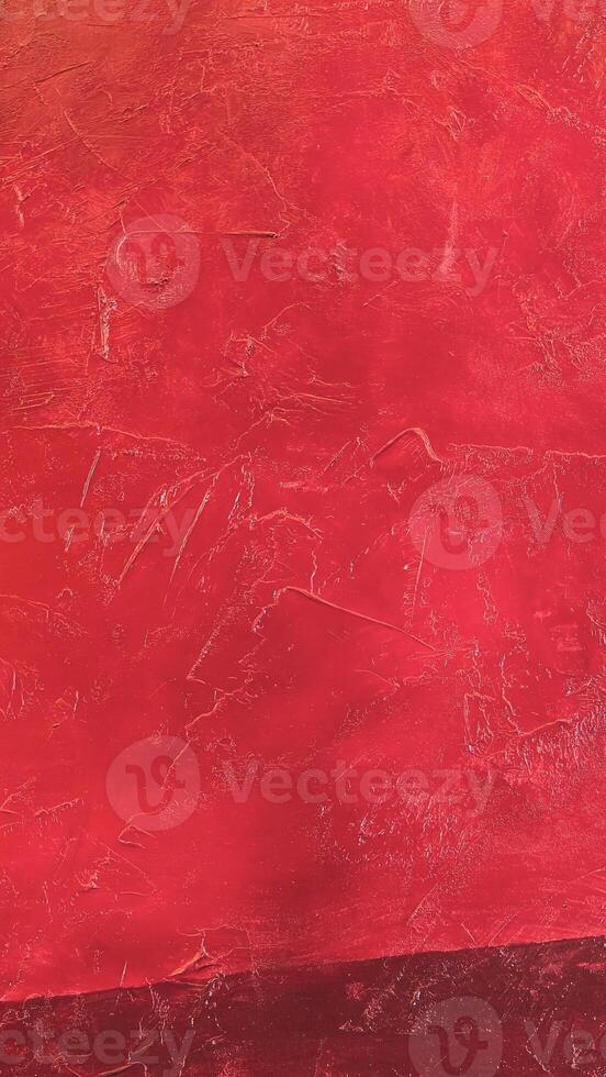 Vibrant Red Textured Abstract Background with Bold Brush Strokes and Rich Color Depth photo