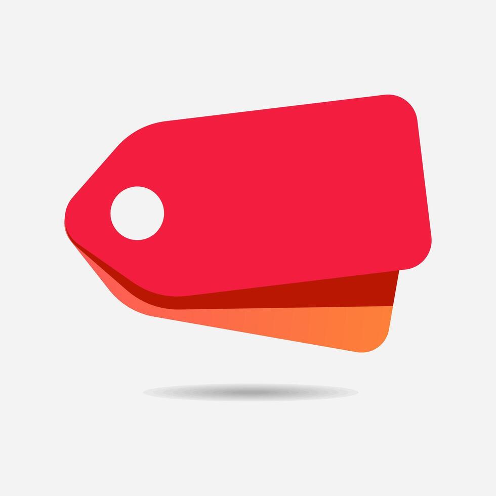 Sale Tag. Offer Price Discount, with Red Color vector