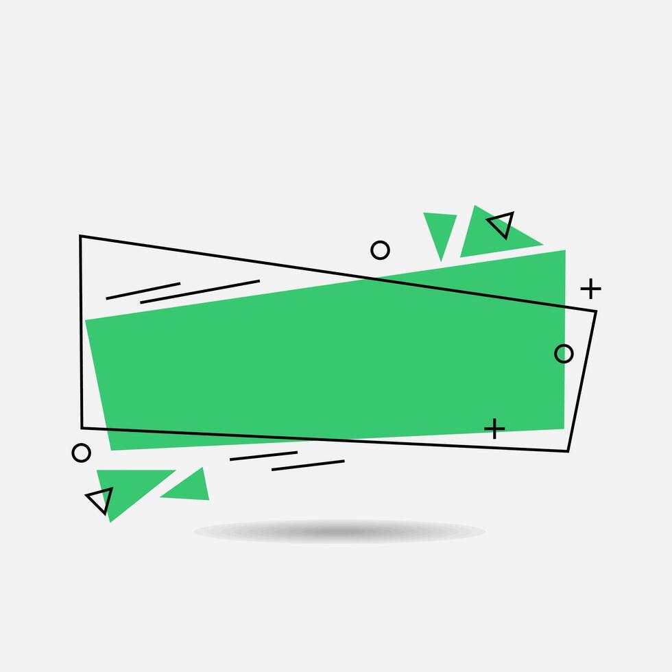 Buy Now Design. With Memphis Style, Green Tag Isolated vector