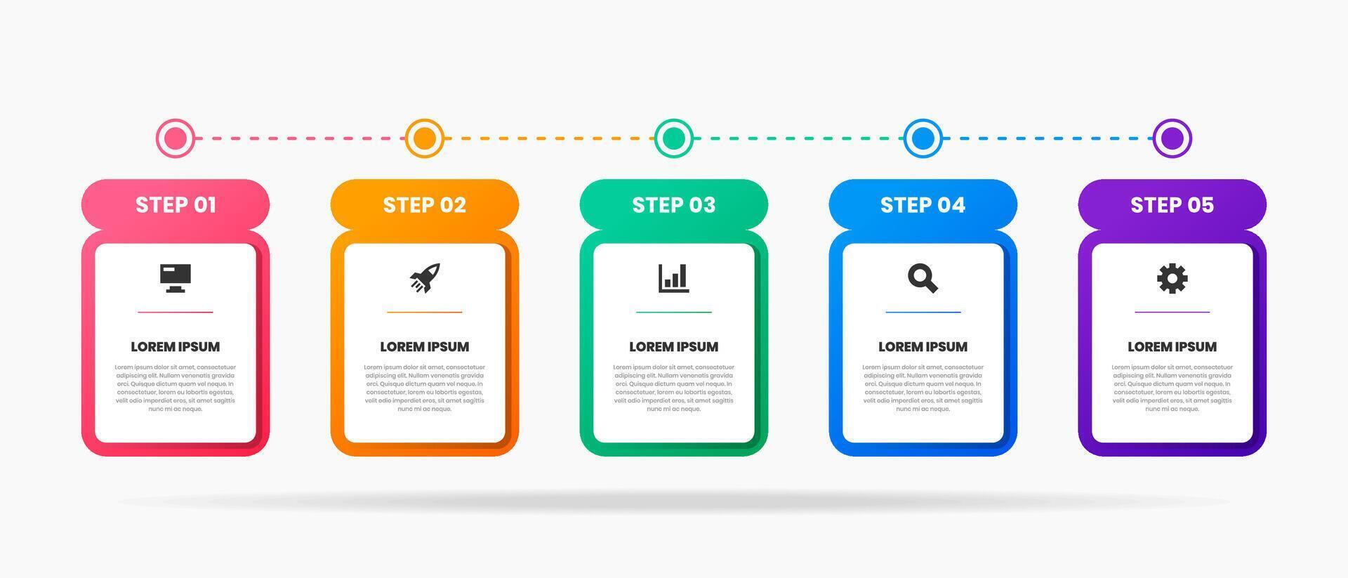Timeline Infographic Element Design Icon Templates with 5 Options or Steps. Can be used for Process Diagram, Presentations, Workflow Layout, Banner, Flow Chart vector