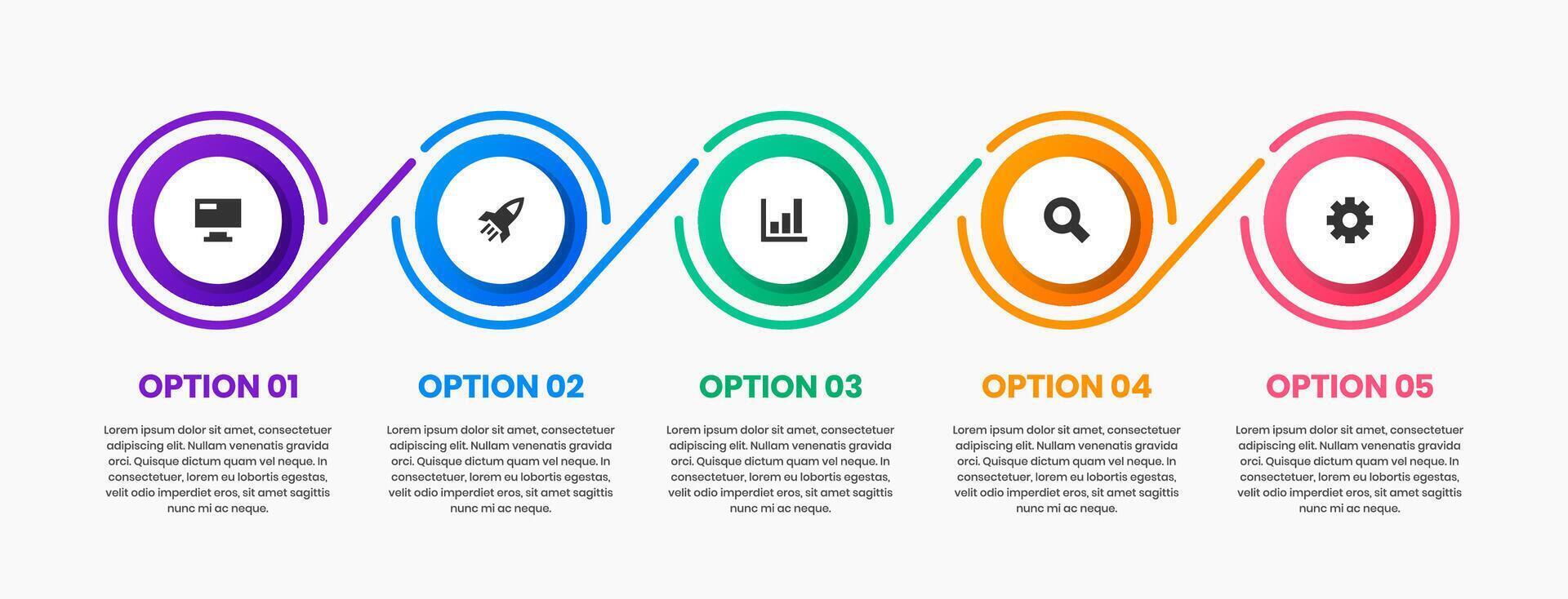 Infographic Element Design Icon Templates with 5 Options or Steps. Can be used for Process Diagram, Presentations, Workflow Layout, Flow Chart, Infographic. vector
