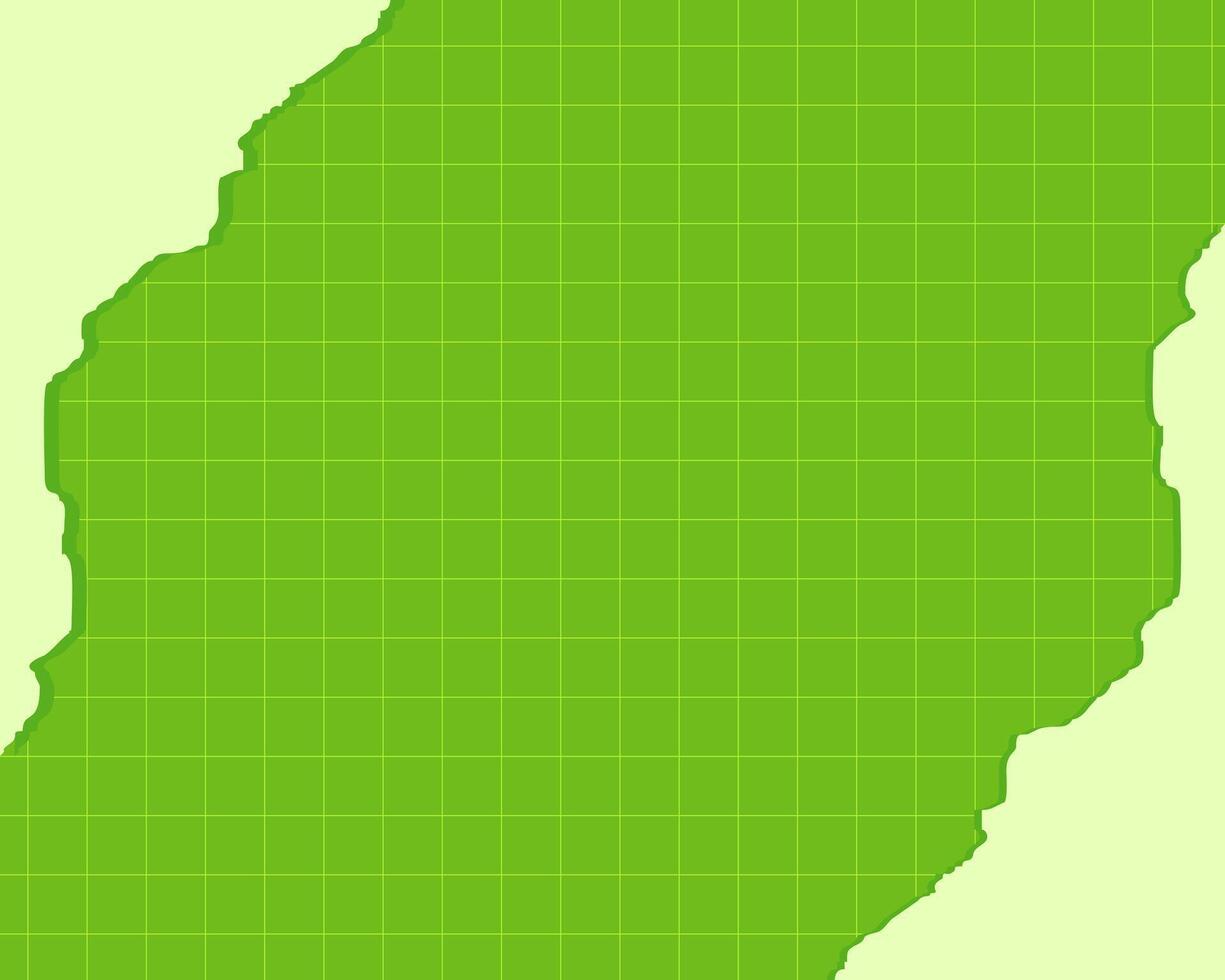 Abstract Green Square Grid with Ripped Pale Green Overlay vector