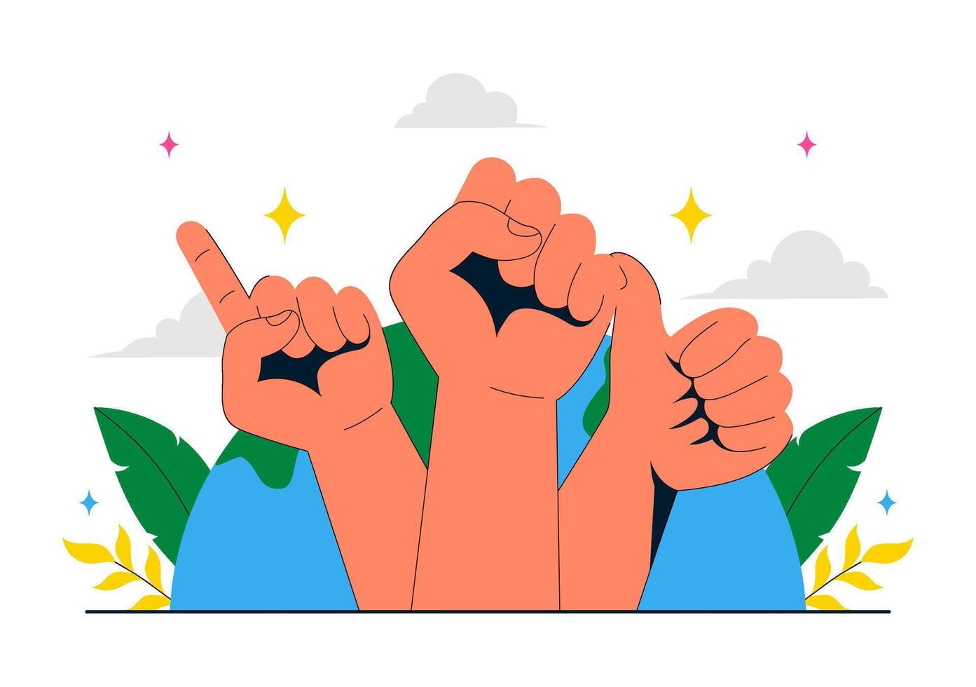 Left-Handed Awareness Day Featuring Diversity and Inclusivity in Flat Design vector