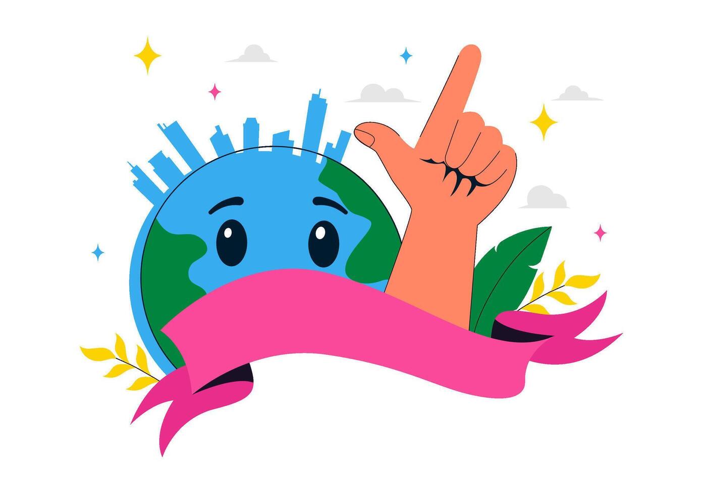 Happy Left-Handers Day Art Showing Unity and Uniqueness vector