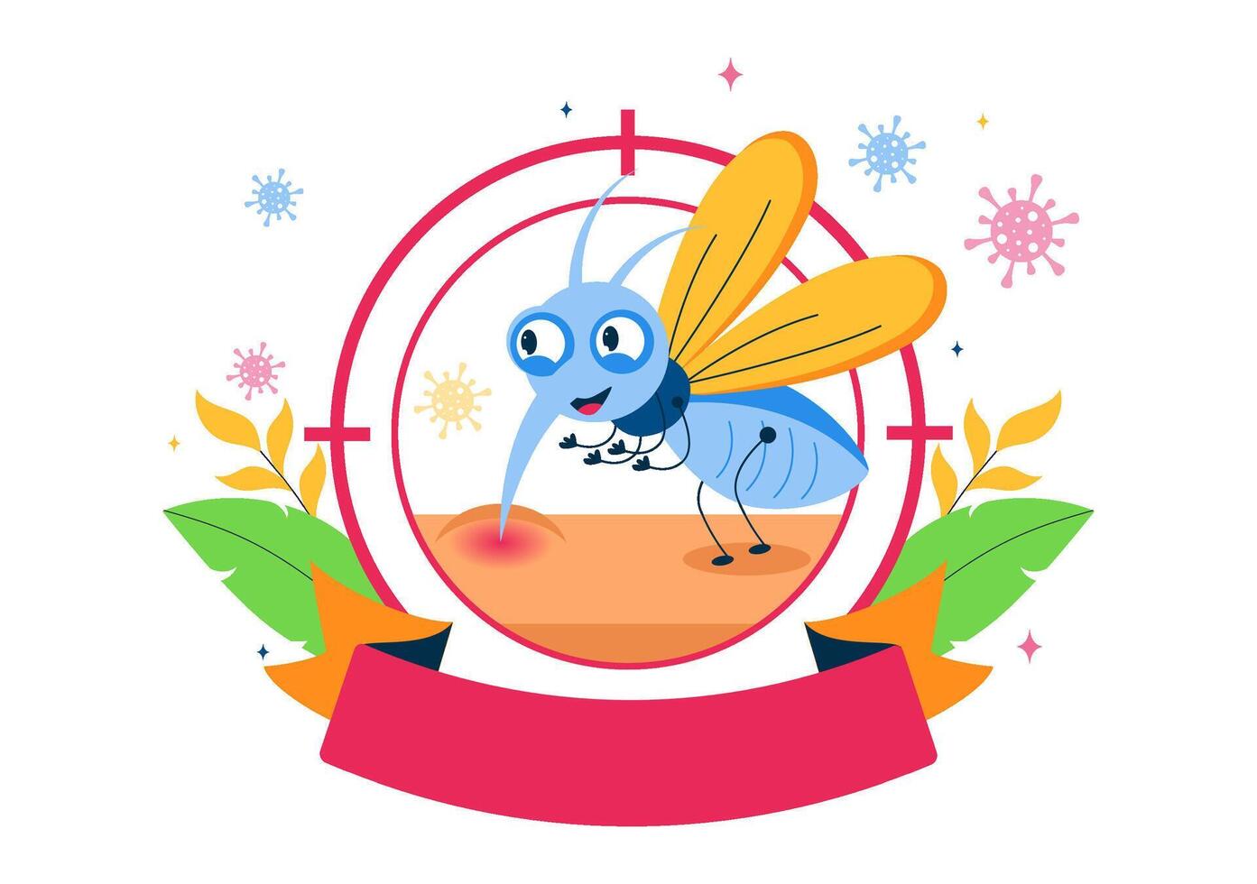 Educational World Mosquito Day Showing Malaria Carrying Insects vector