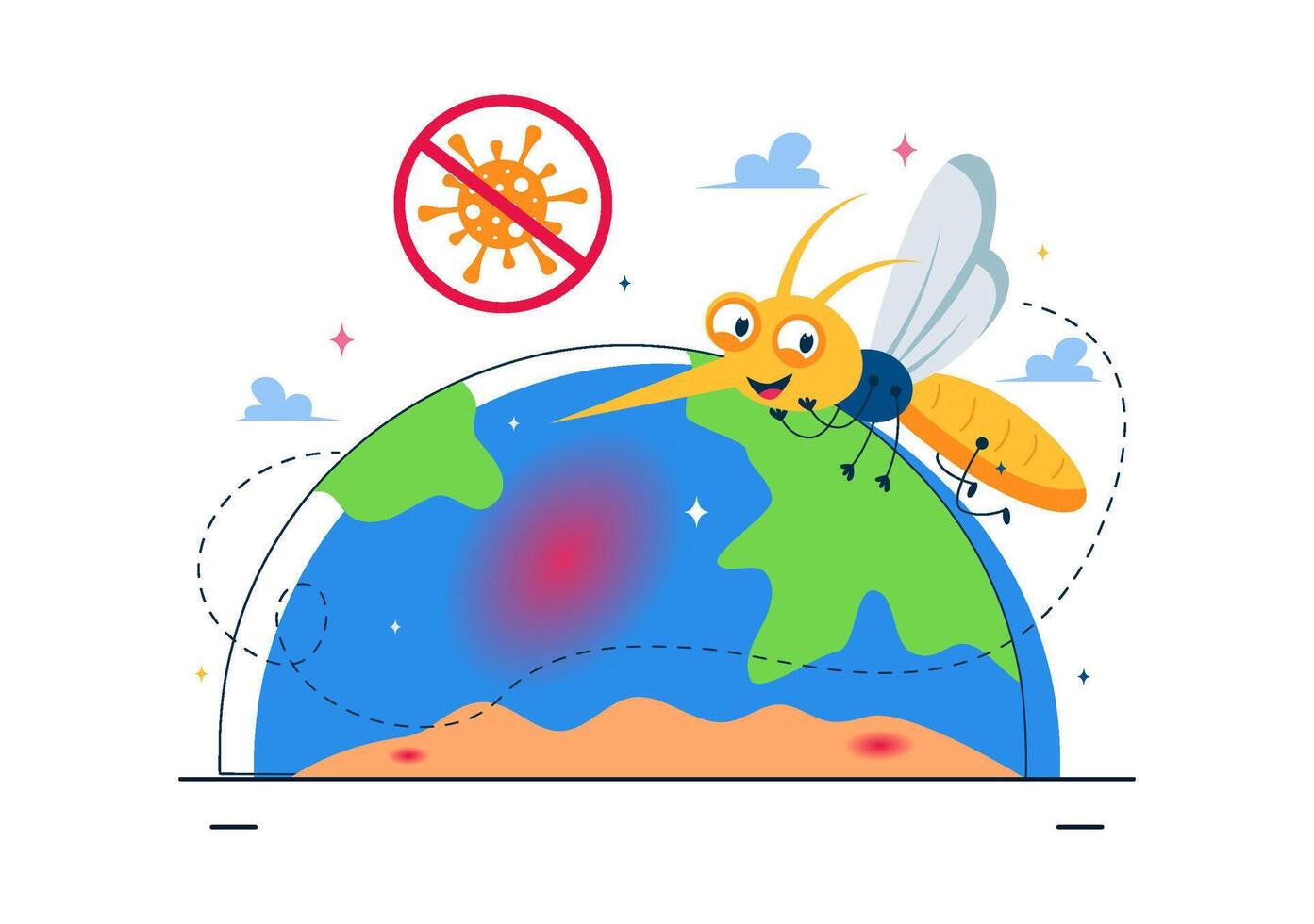Mosquito-Borne Disease Awareness for World Mosquito Day vector