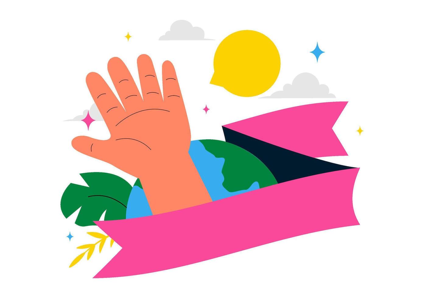 Flat of Left-Handed Pride Celebration on International Left-Handers Day vector