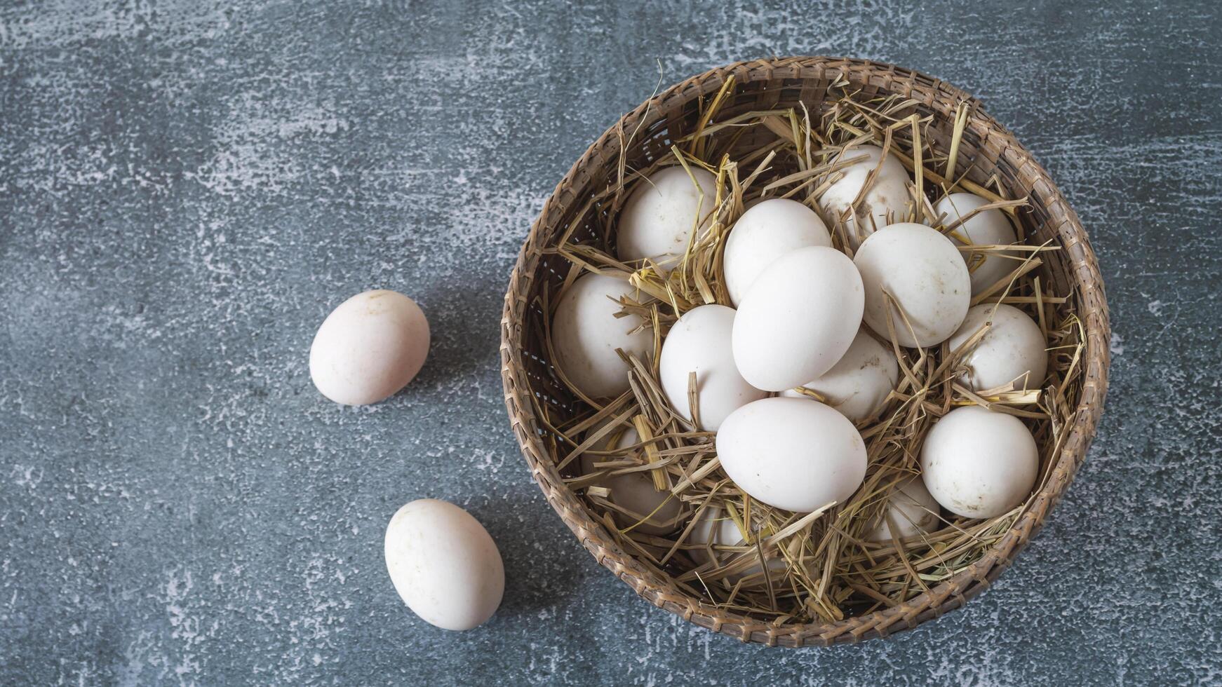 duck eggs in the baskets photo