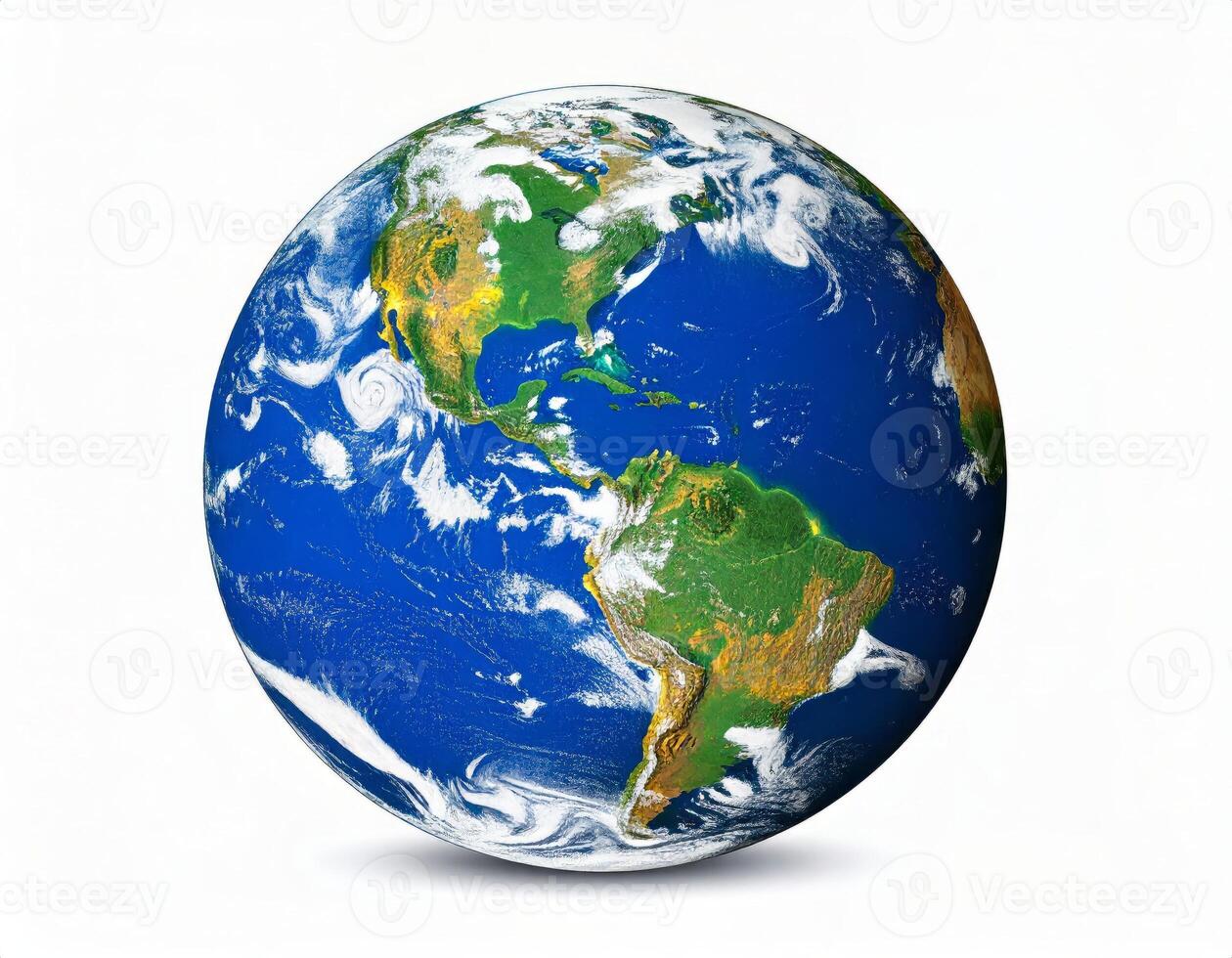 Globe of Earth on a simple white surface photo