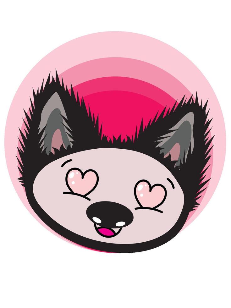 Cute Kawaii Fox Head vector