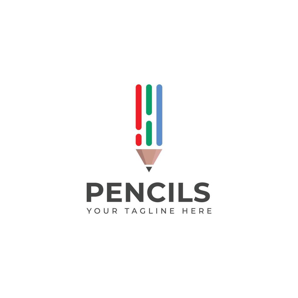 simple pencil logo vector