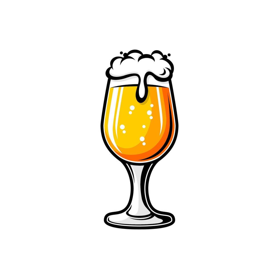 A GLASS OF BEER CAFE vector