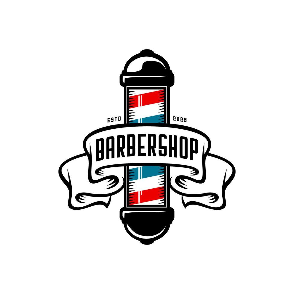 BARBERSHOP POLE LOGO vector