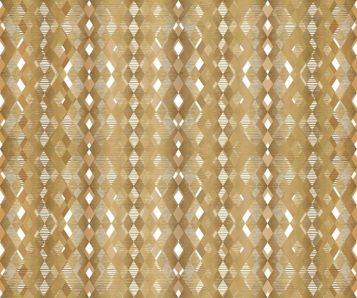 Gold Rhombus Seamless Pattern Design on Background vector