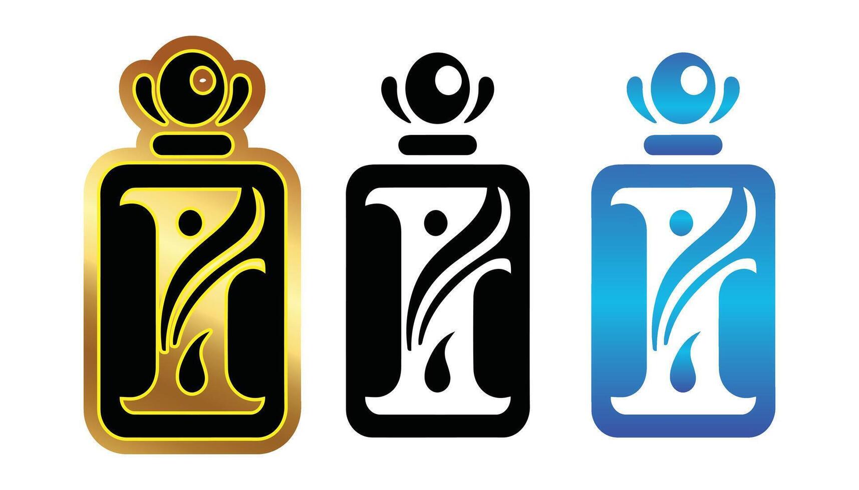 Perfume Bottle Symbol for Luxury Branding-Perfume icon vector