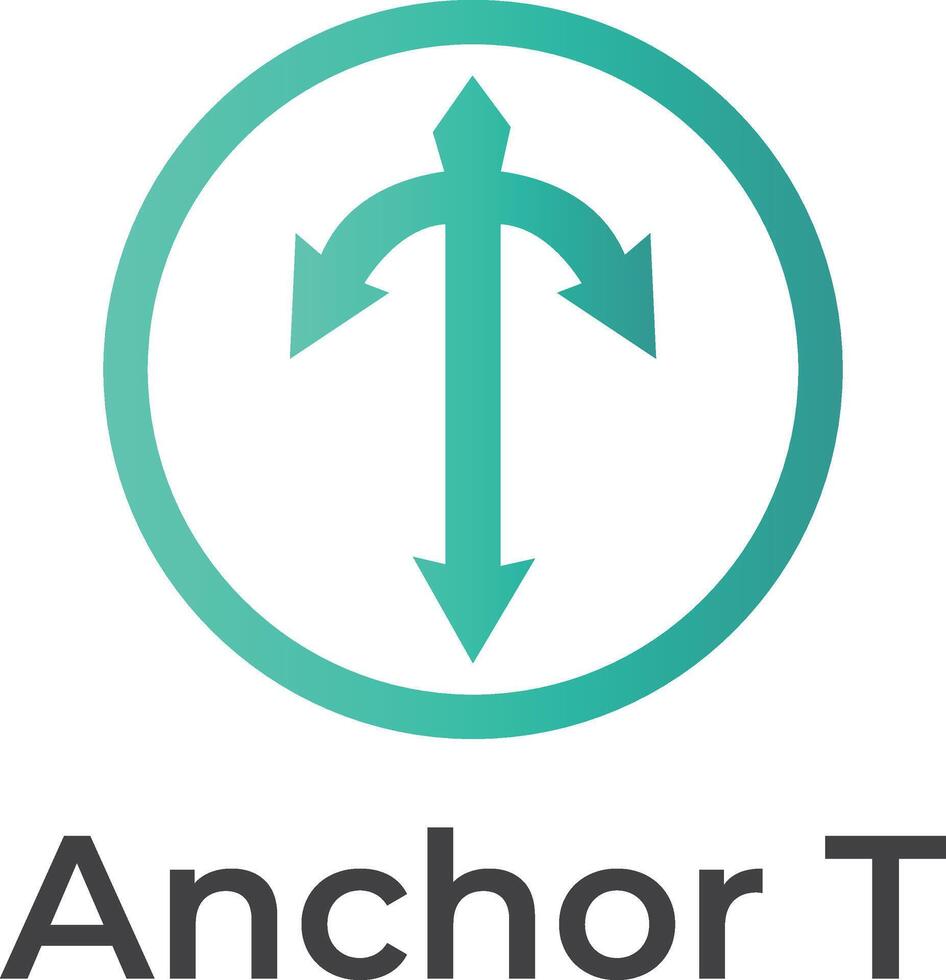 Anchor T Logo for Business vector