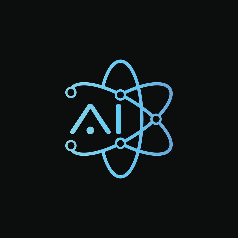Atom Futuristic Technology Logo. Atomic Structure Logo vector