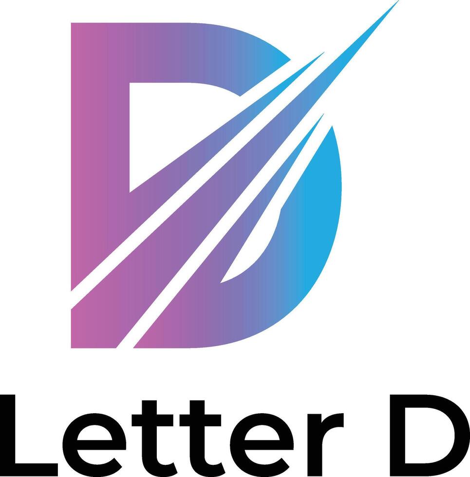 Modern Gradient Letter D Logo for Business and Branding vector