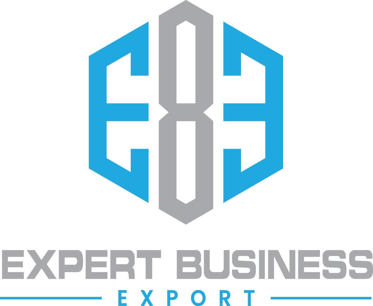 Expert Business Export - EBE Logo Design vector