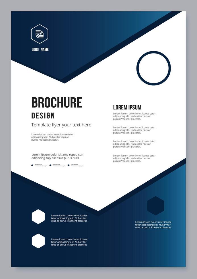 Corporate identity with business flyer decoration vector