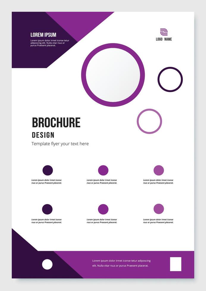 Corporate template with business flyer decoration vector