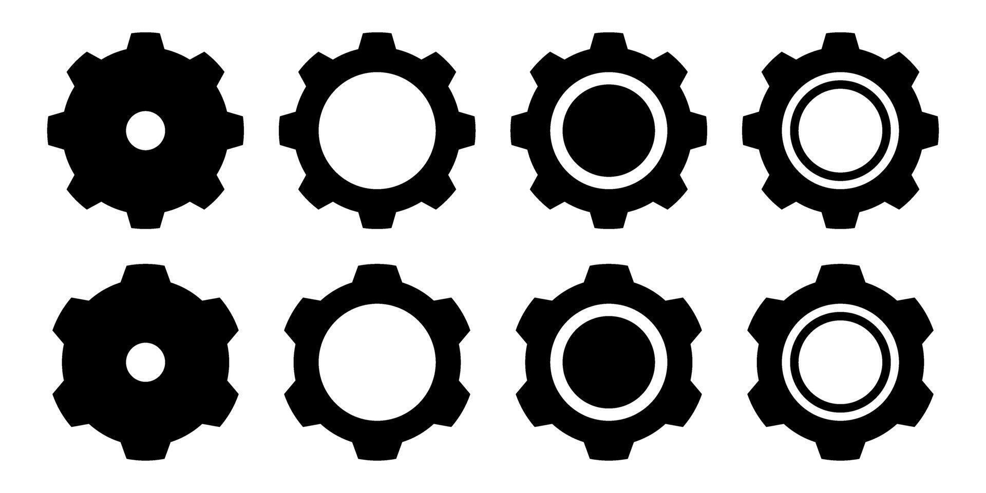 Simple Setting Icon Set For Light Mode vector