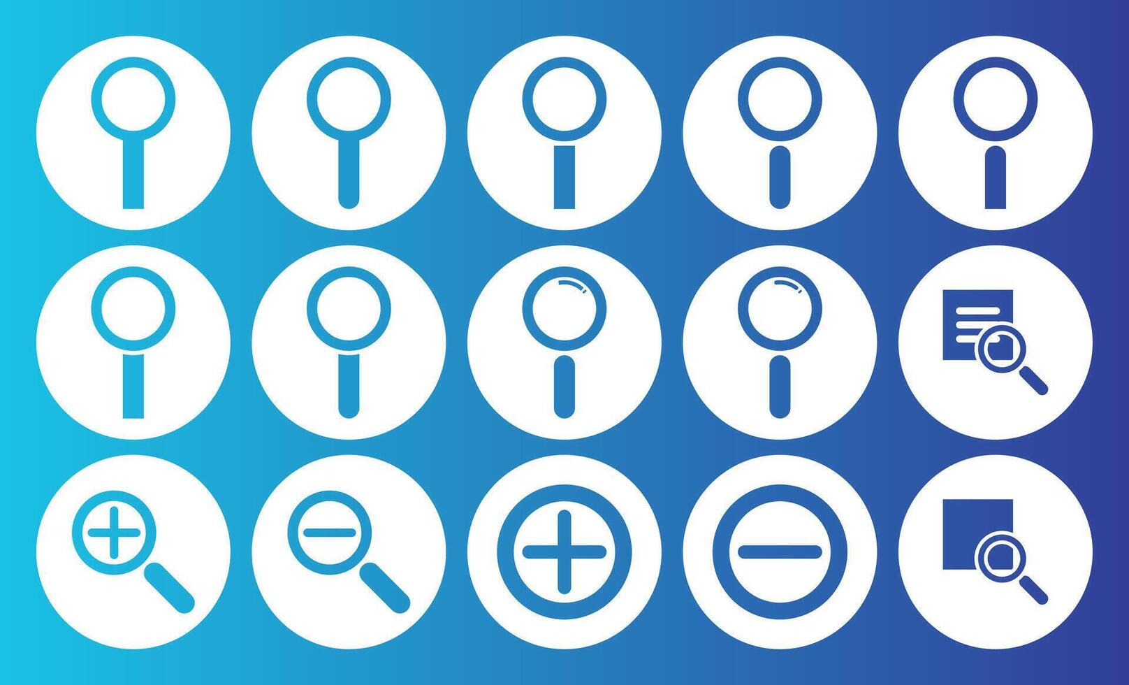 Search Icon Set Print vector