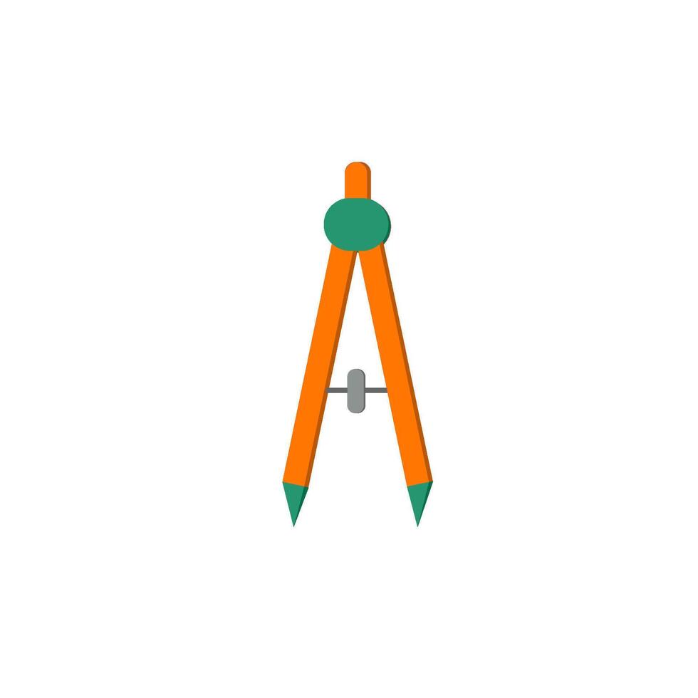 A Flat Illustration of Compass Tool vector