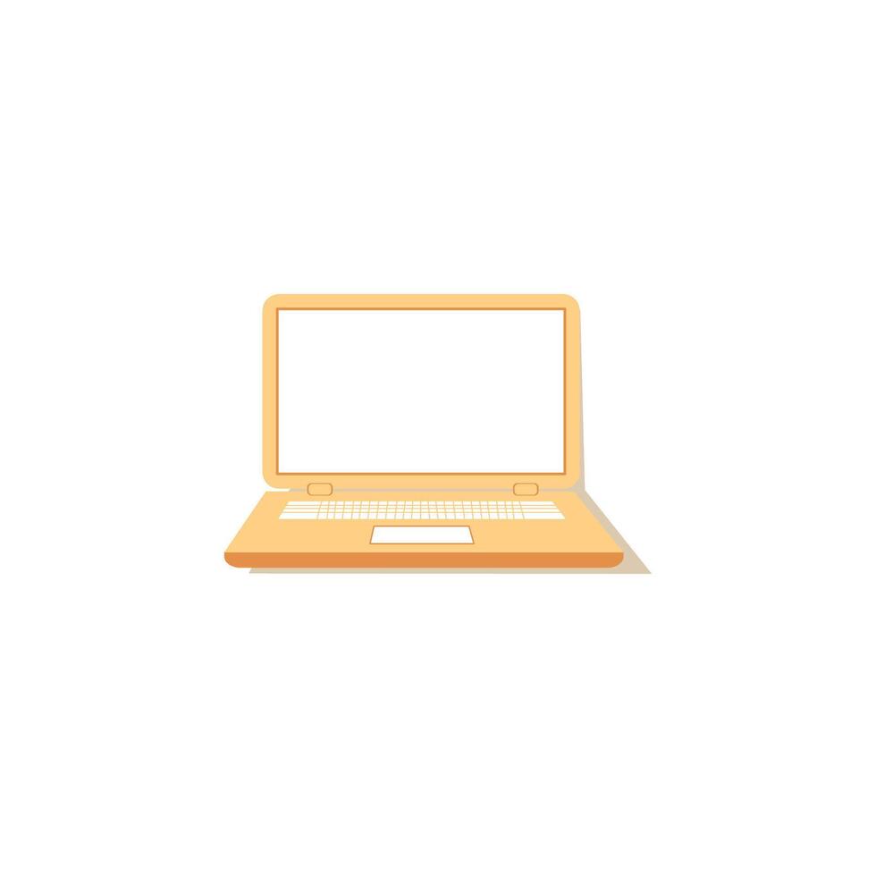 a flat illustration of laptop vector