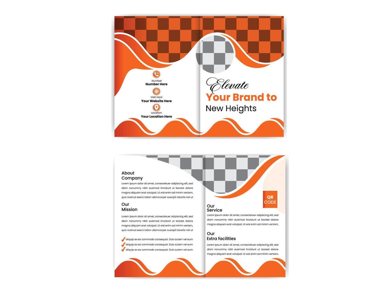 Corporate business presentation guide brochure template vector