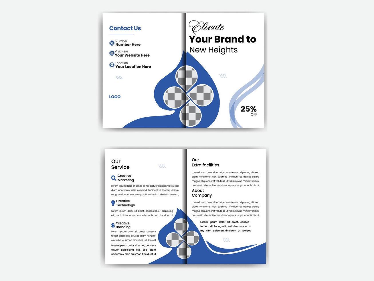 Creative corporate business brochure template. vector