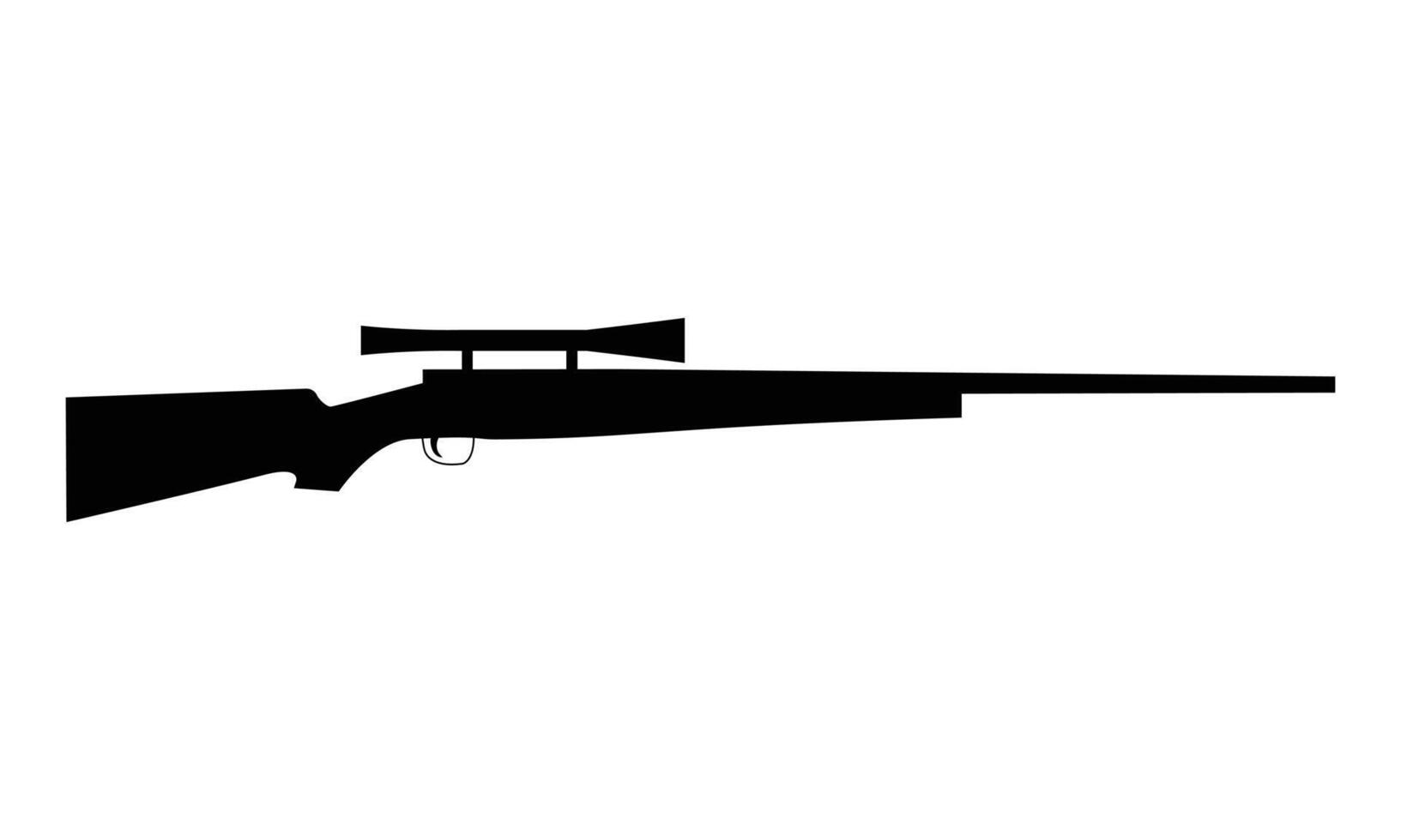 Old sniper rifle with scopes on it hunting rifles gun vector