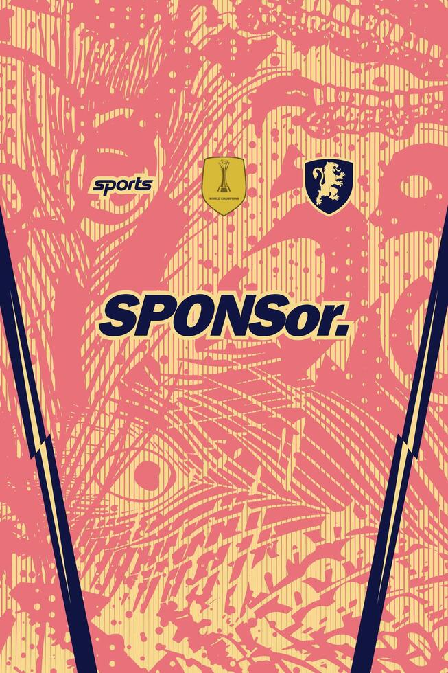 PATTERN JERSEY FOR SUBLIMATION FOOTBALL KIT AND BACKGROUND SPORT DESIGN 22222 vector
