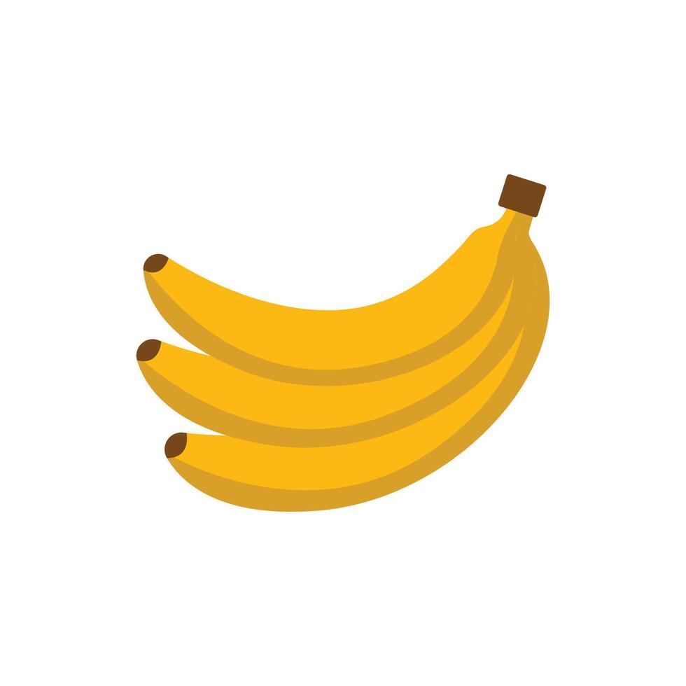 Banana Bunch Flat Illustration on White Background vector