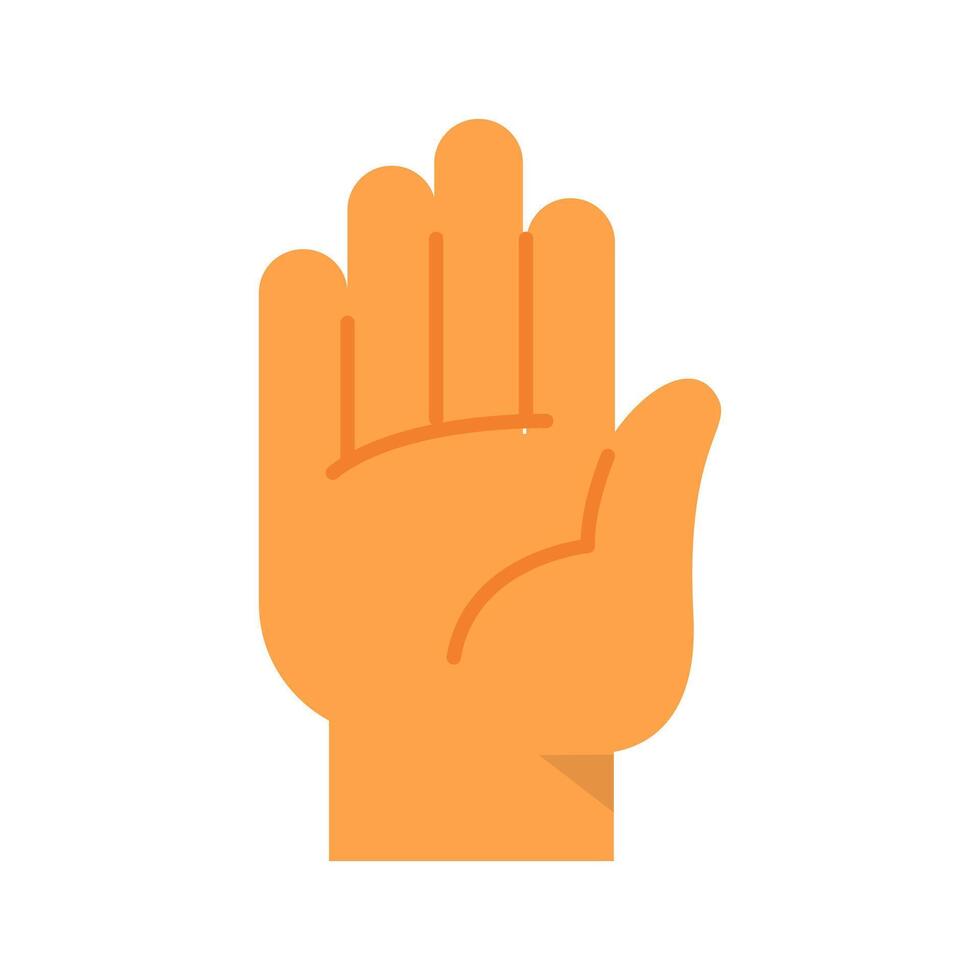 Open Palm Hand Symbol for Charity and Giving vector