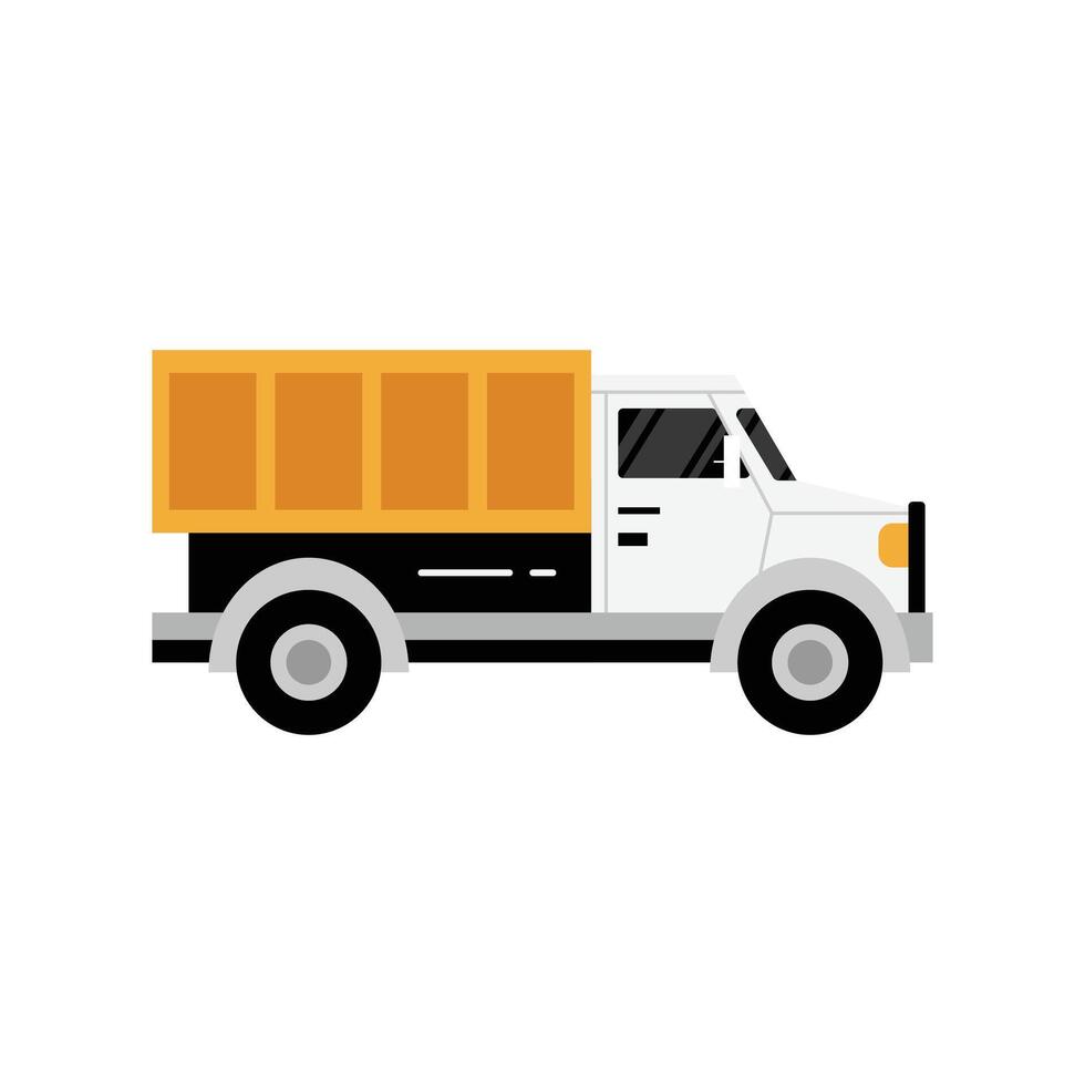 Illustration of Construction Dump Truck in Flat Design vector
