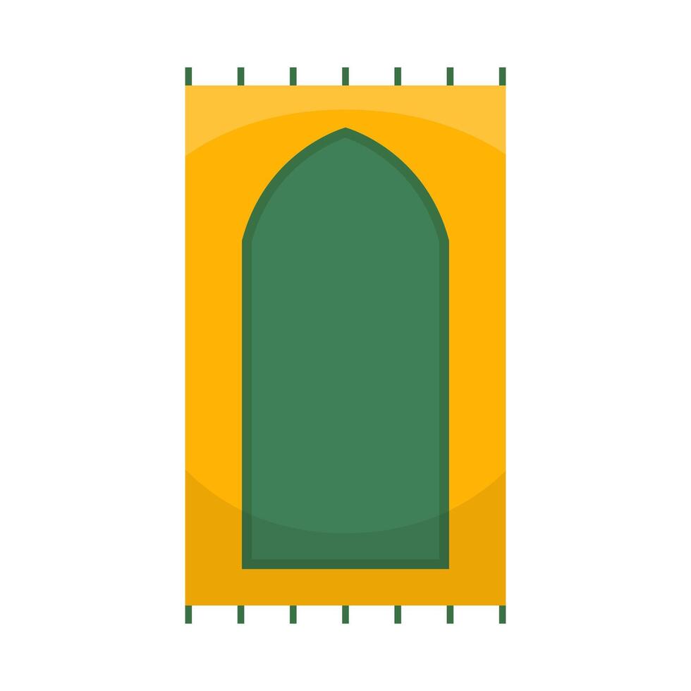 Flat Illustration of Islamic Prayer Mat Design vector