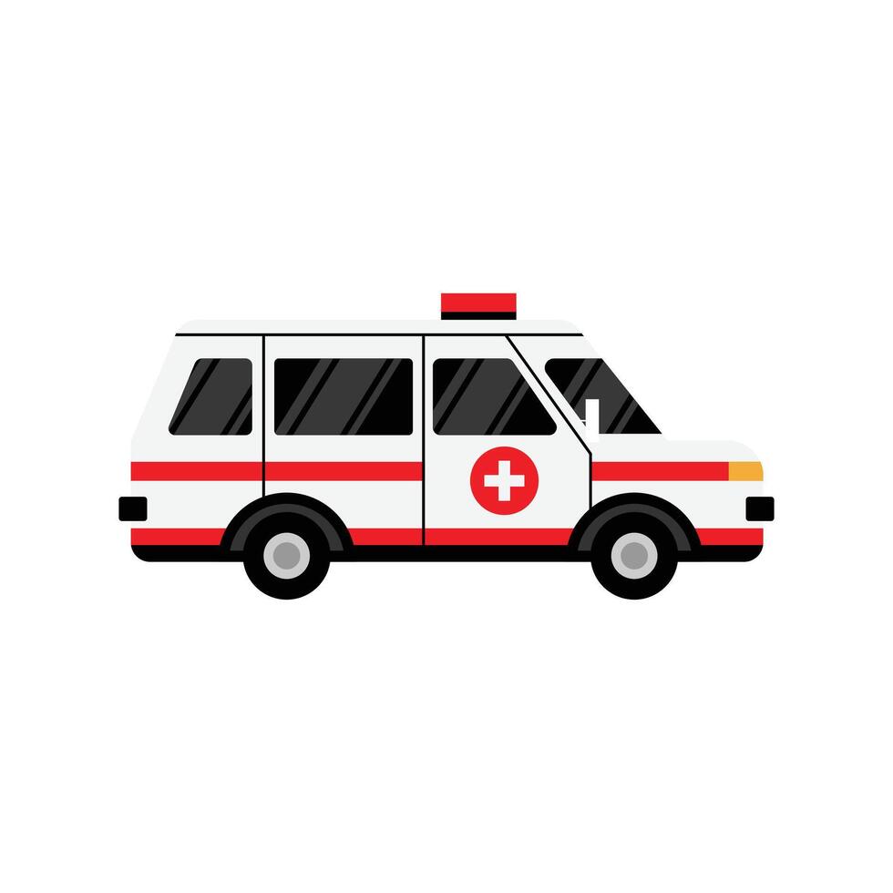 Ambulance Van Illustration Emergency Medical Vehicle vector