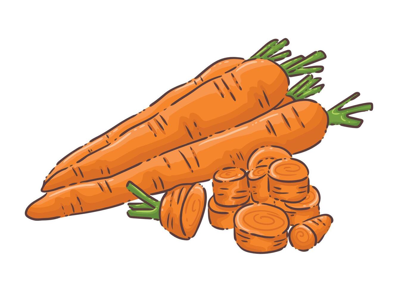 Carrot vegetable food vector