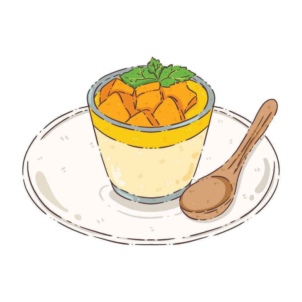 mango sweet food vecter vector
