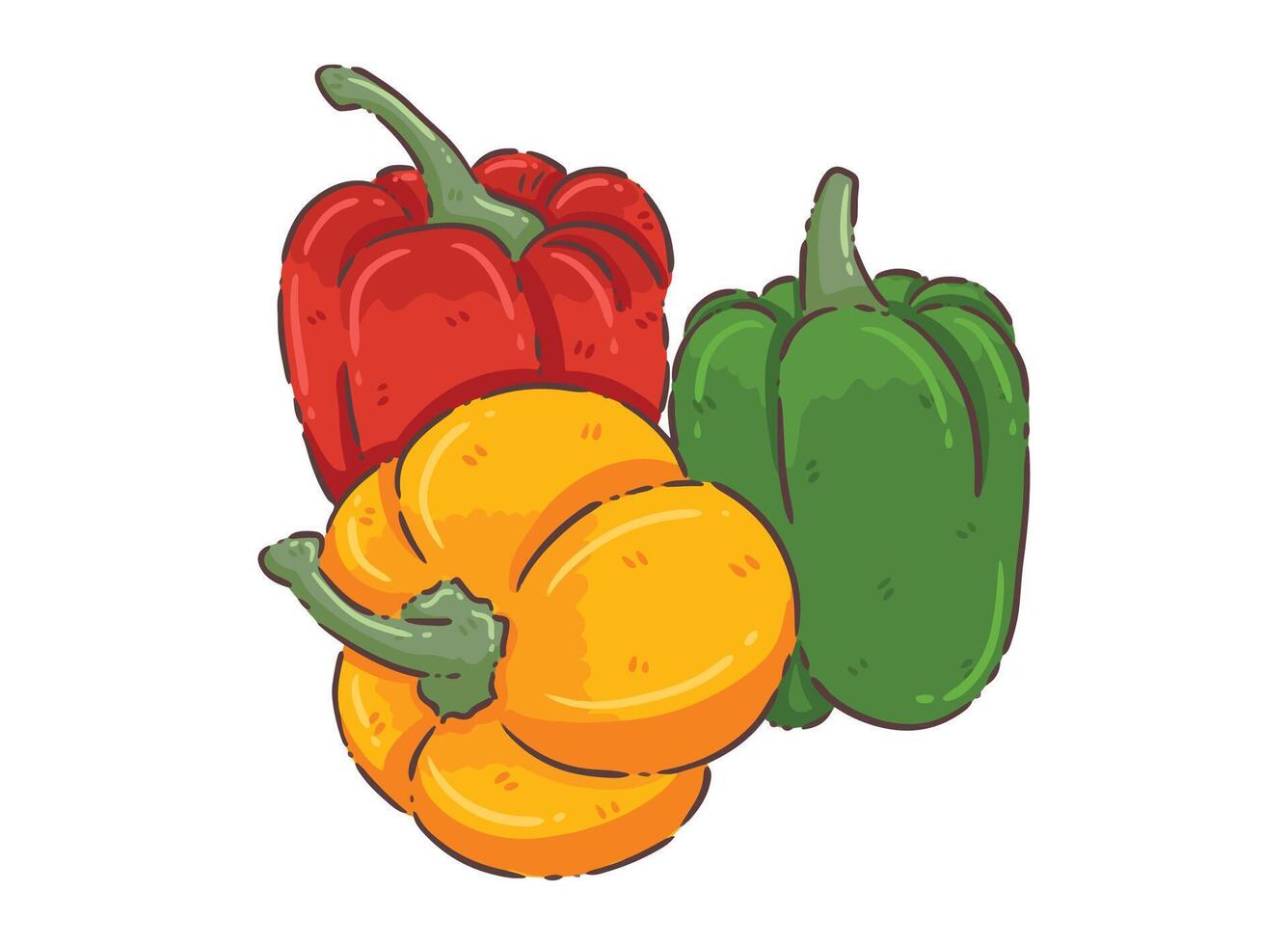 Bell pepper vegetable vecter vector