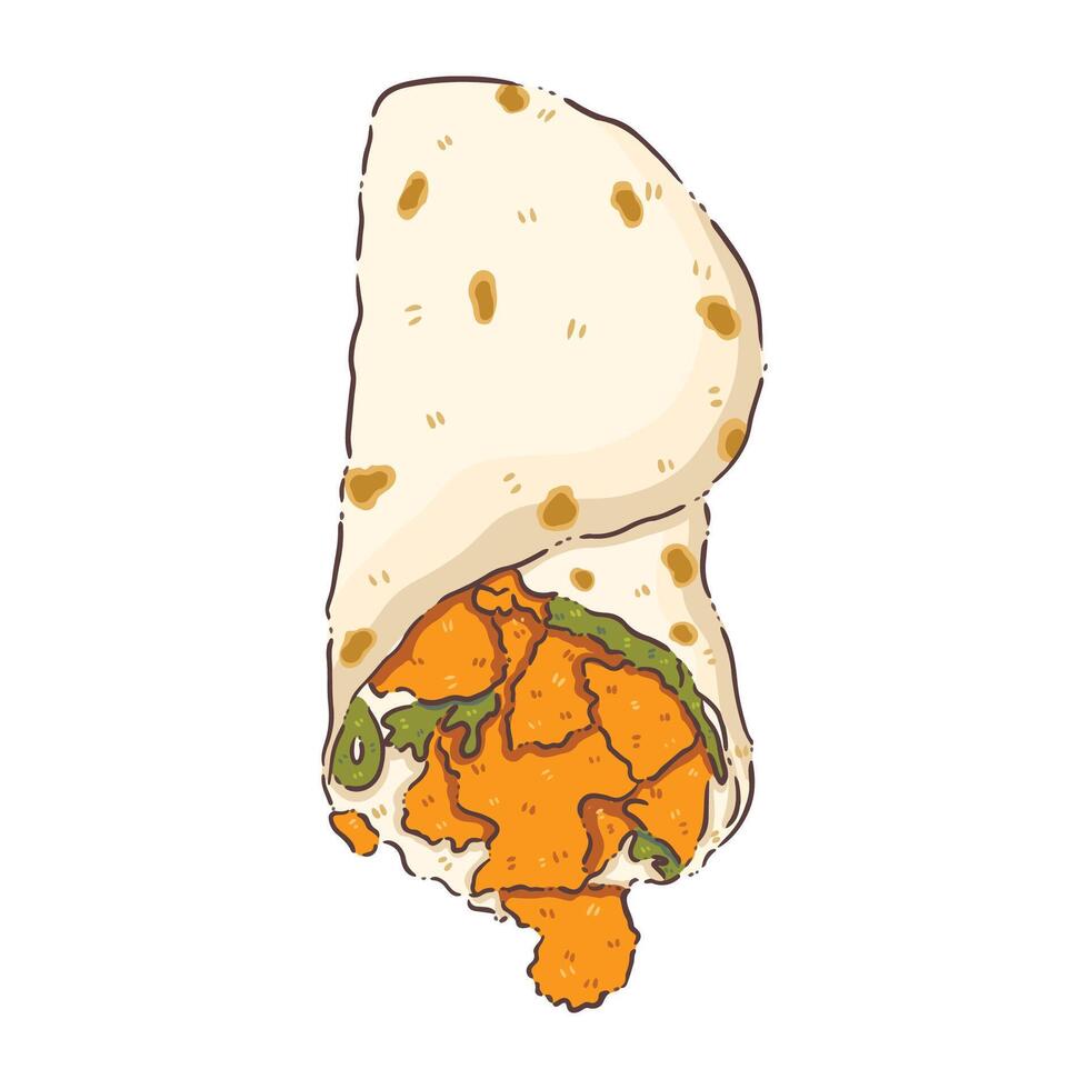 kebub food isolate vector